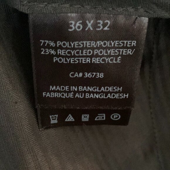 Haggar Dress Pants Mens Sz 36x32 Navy Marine Classic Fit Eco Stria Slacks NWT - Picture 7 of 8